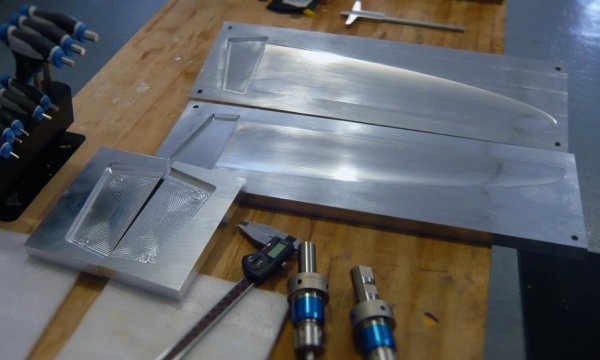 Fabrication d'un moule pour aileron winsurf slalom carbone